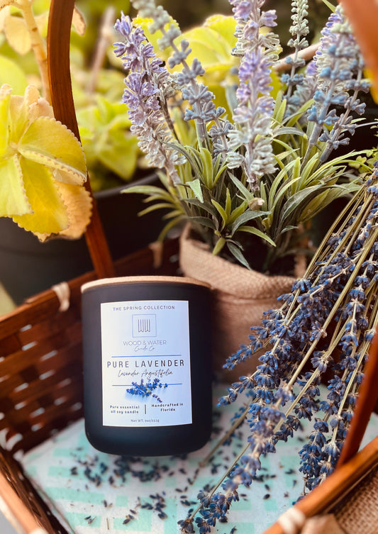 Pure Lavender Essential Oil Candle